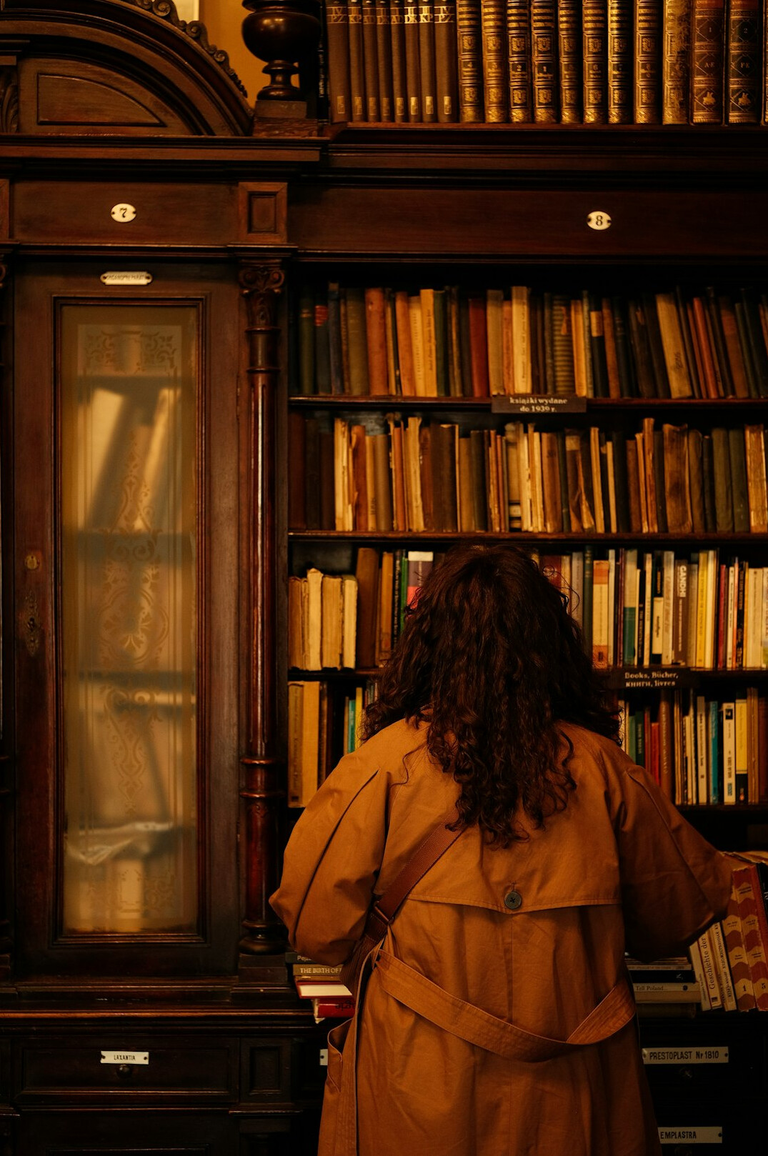 detective examining old case files